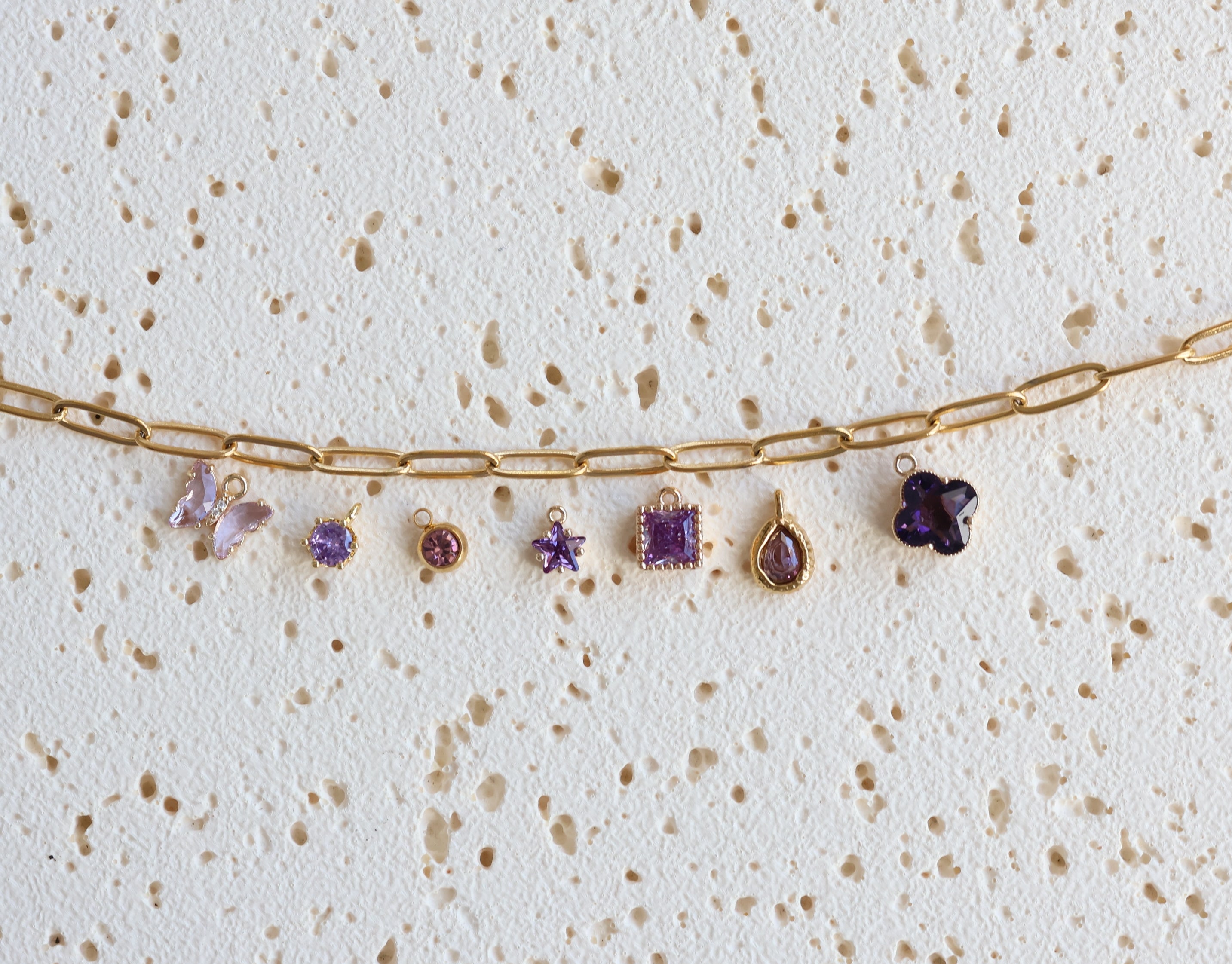 February Birthstone Amethyst Charm