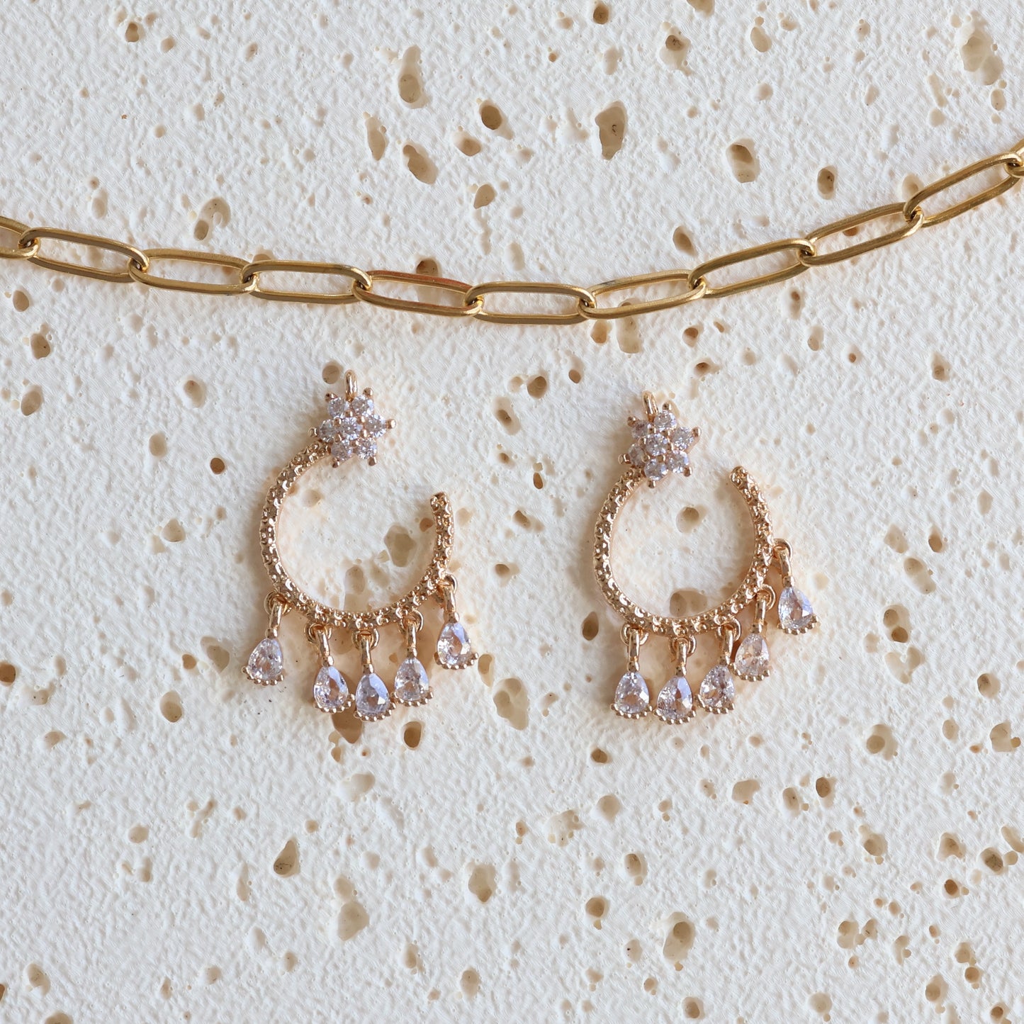 Lunar Crescent Drop Charms