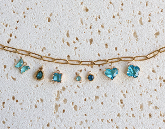March Birthstone Charm Collection – Aquamarine Elegance 💙✨
