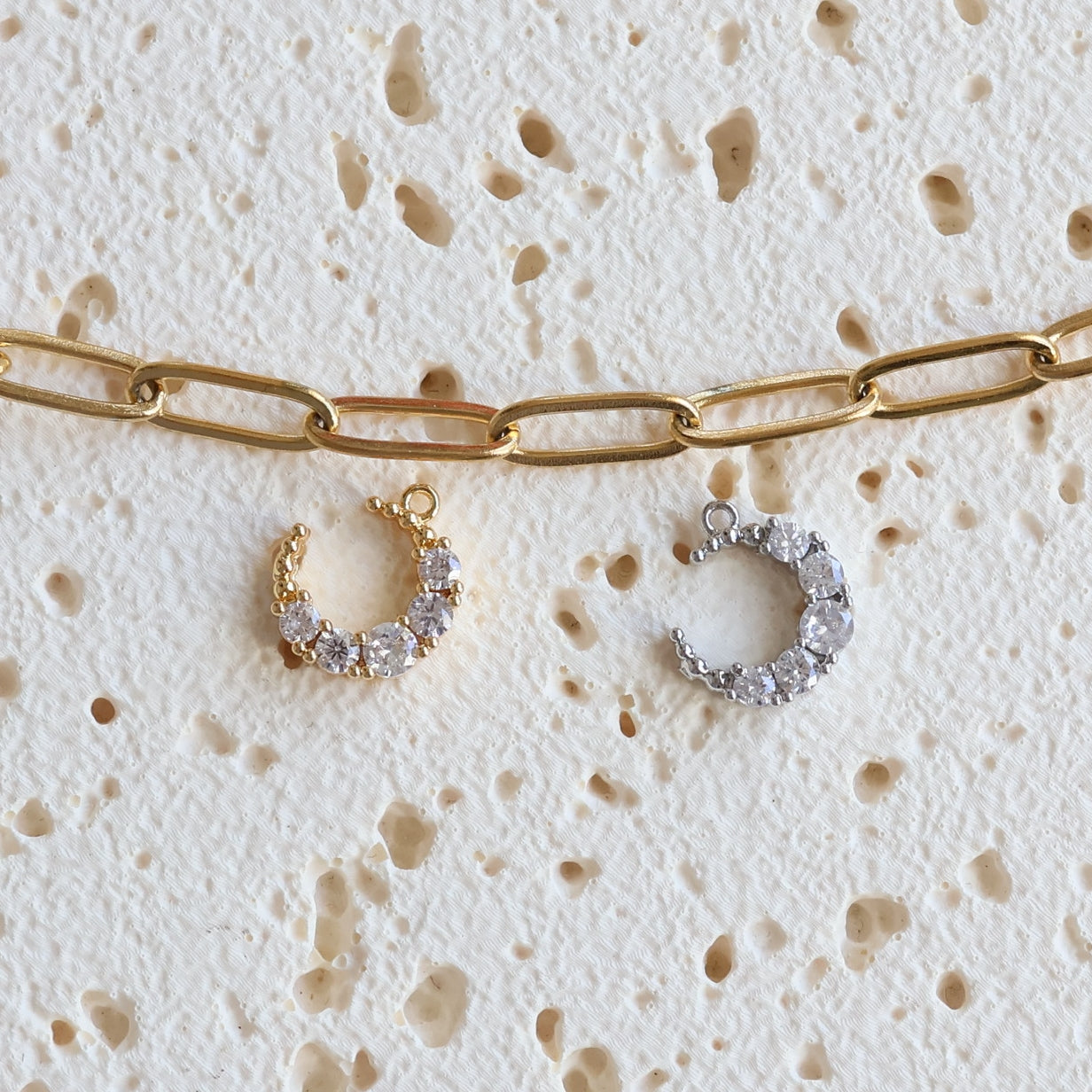 Star & Moon Rhinestone Charms