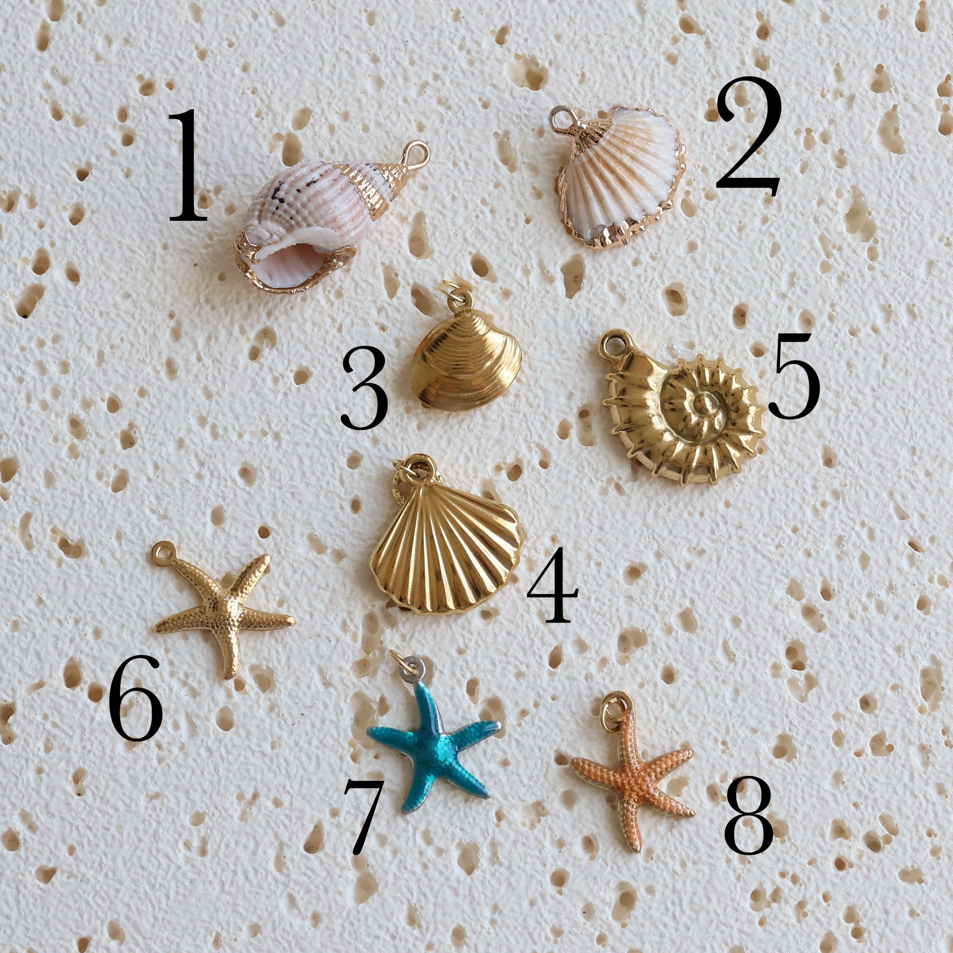 Under the sea charm gold plated