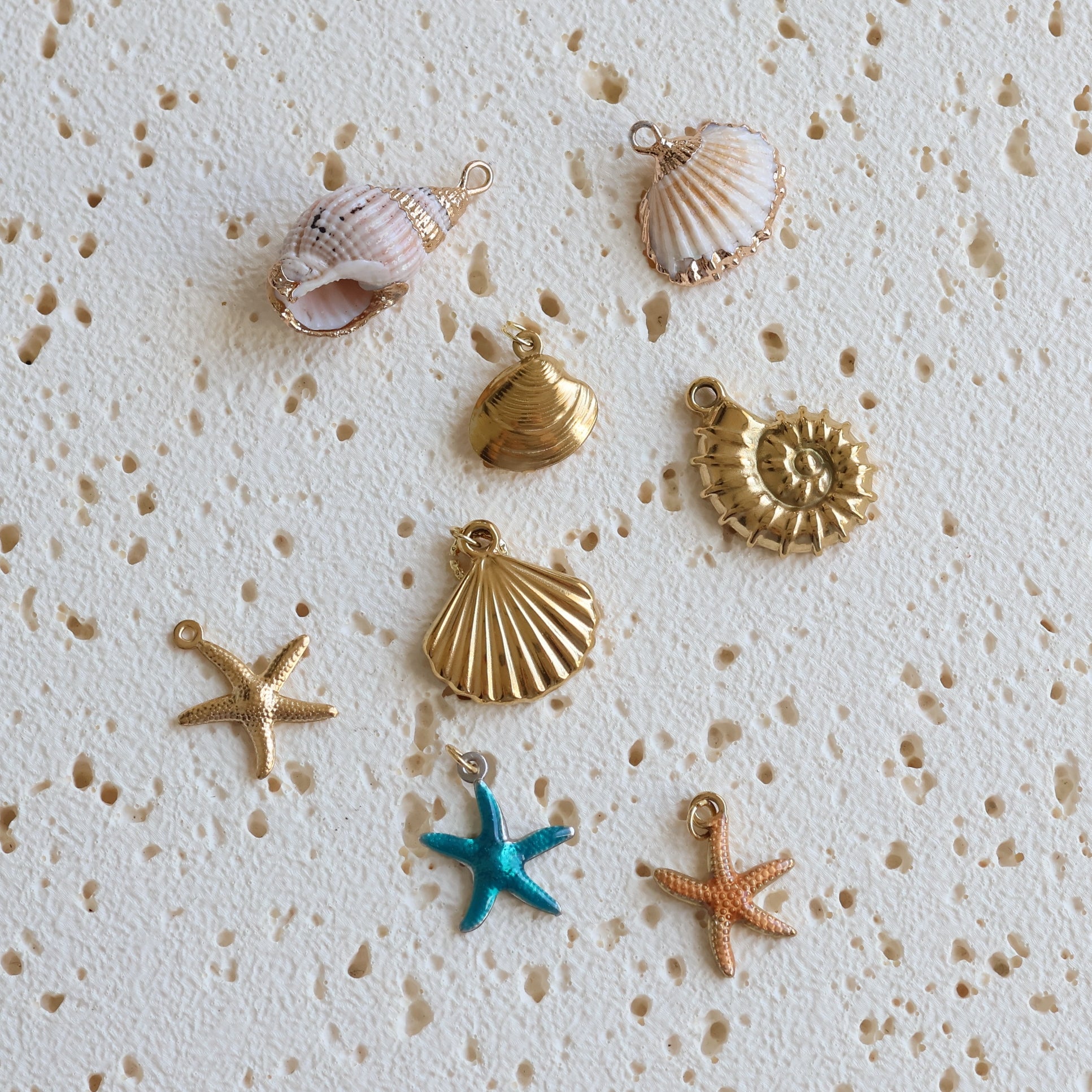 Under the sea charm gold plated