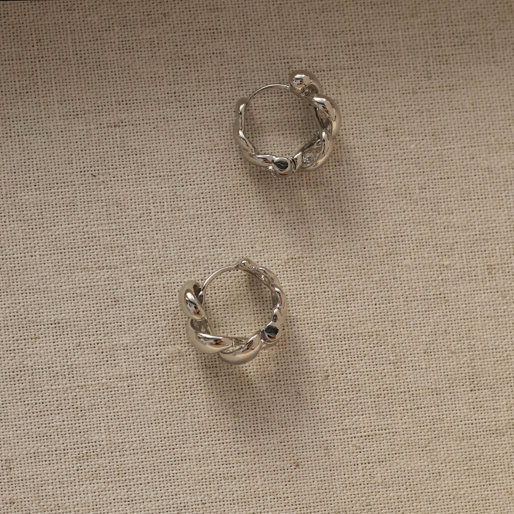 Quinn Gold Plated Twisted Huggies