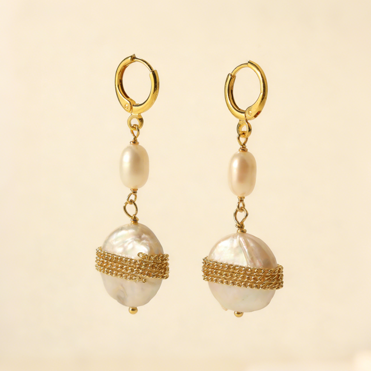 Long story natural baroque pearl necklace handmade