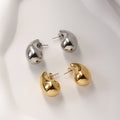 Gold plated waterdrop stud earrings