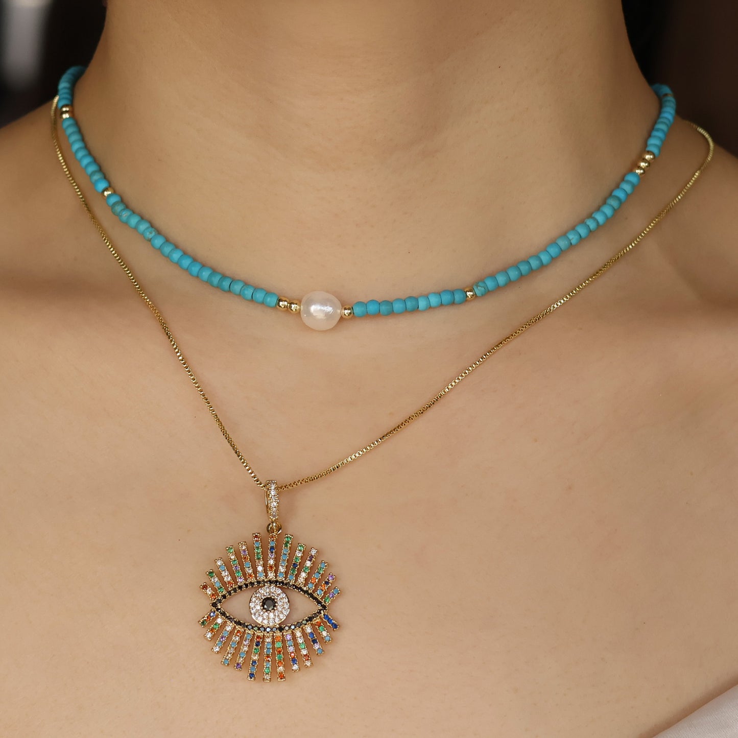 Evil eye necklace