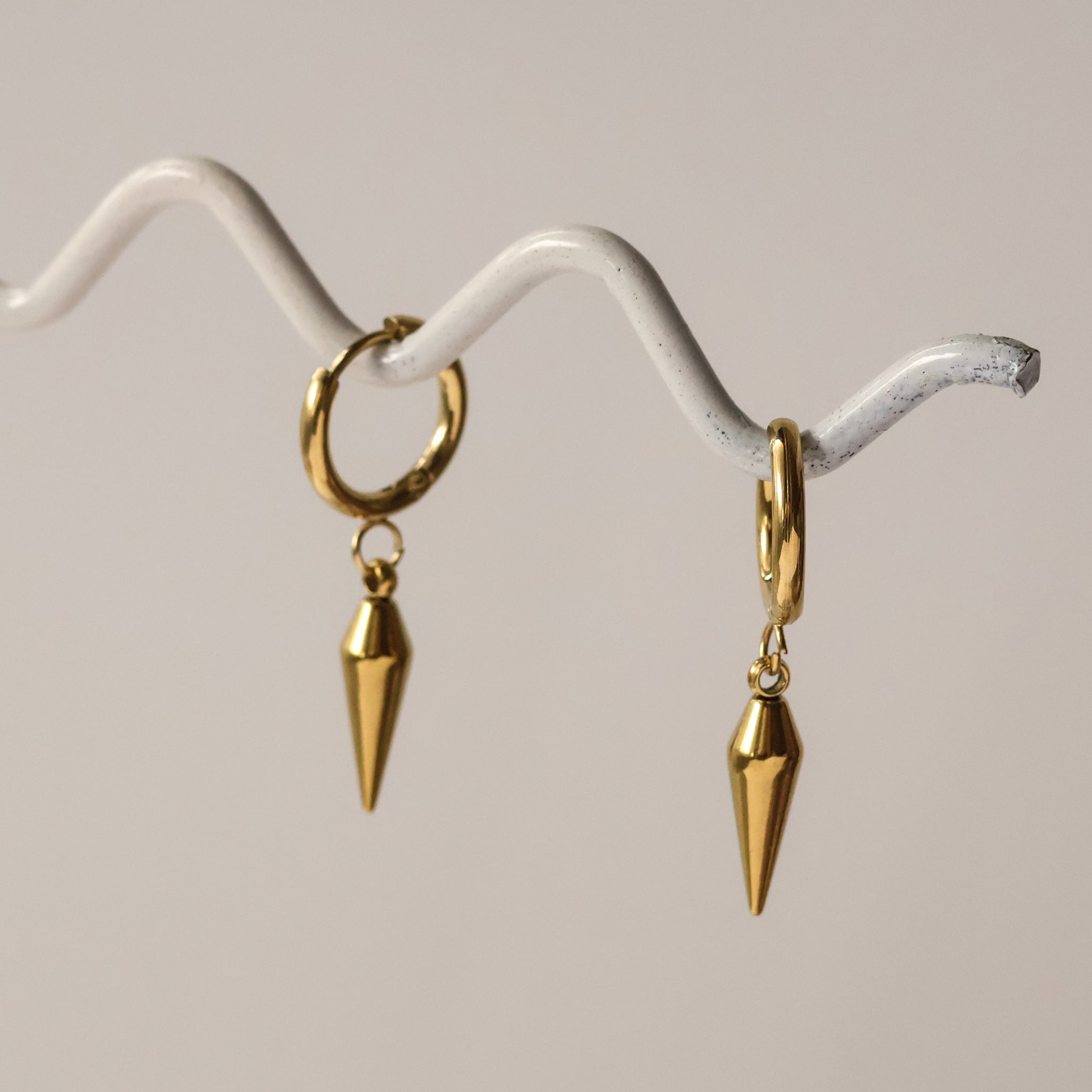 Finely Gold plated huggie hoops water resistant