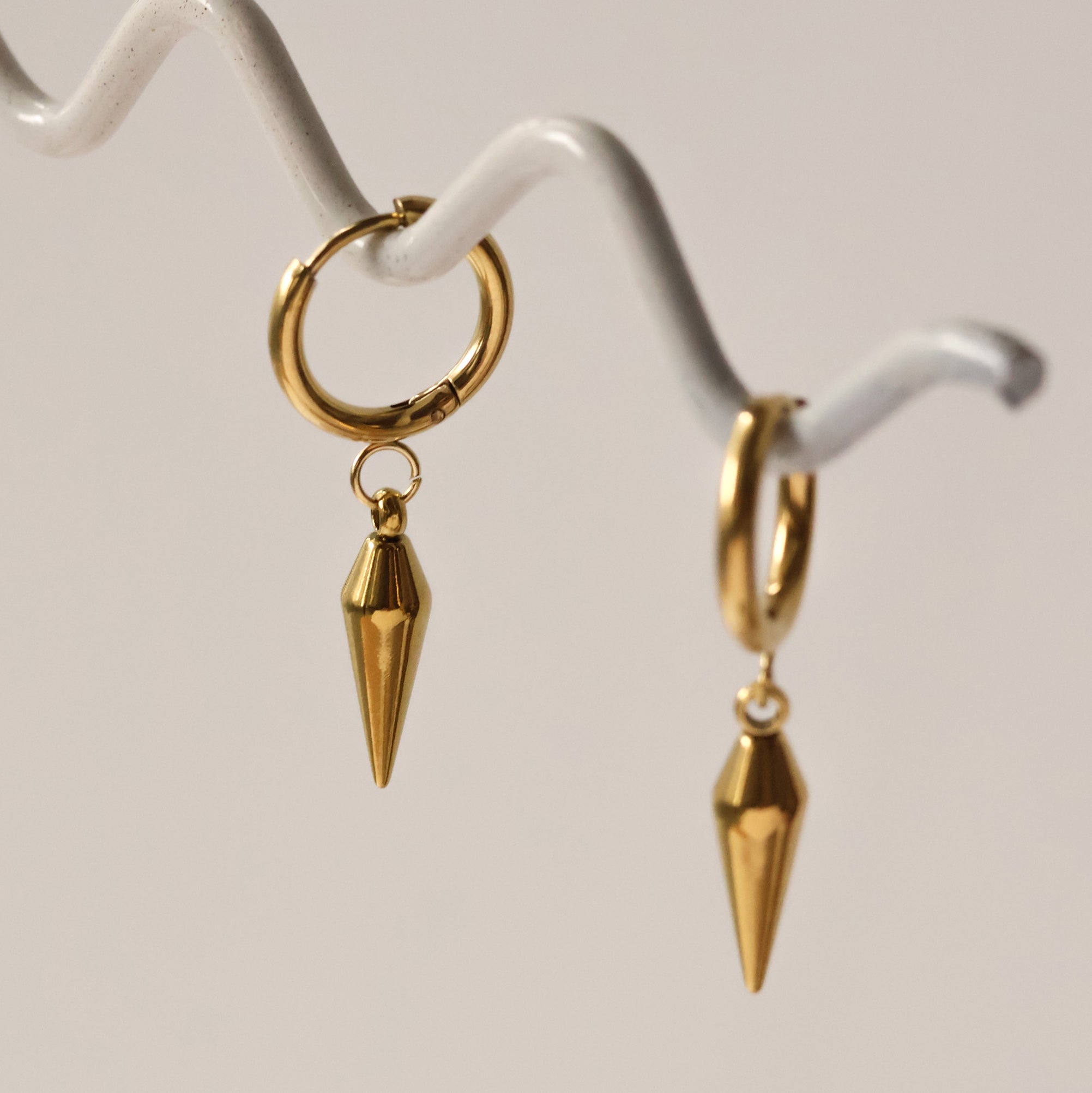 Finely Gold plated huggie hoops water resistant