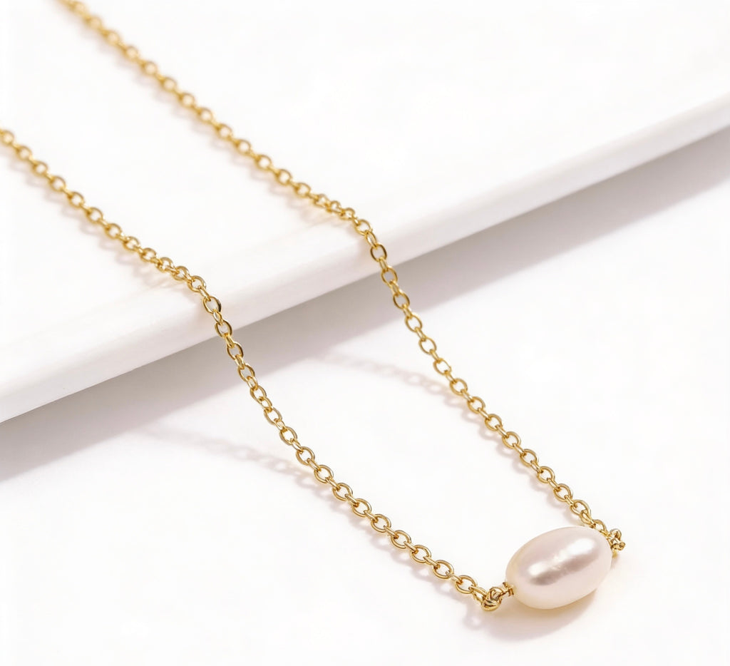Aria Pearl Necklace — Minimalist Freshwater Pearl Gift Under $35 | Melbourne