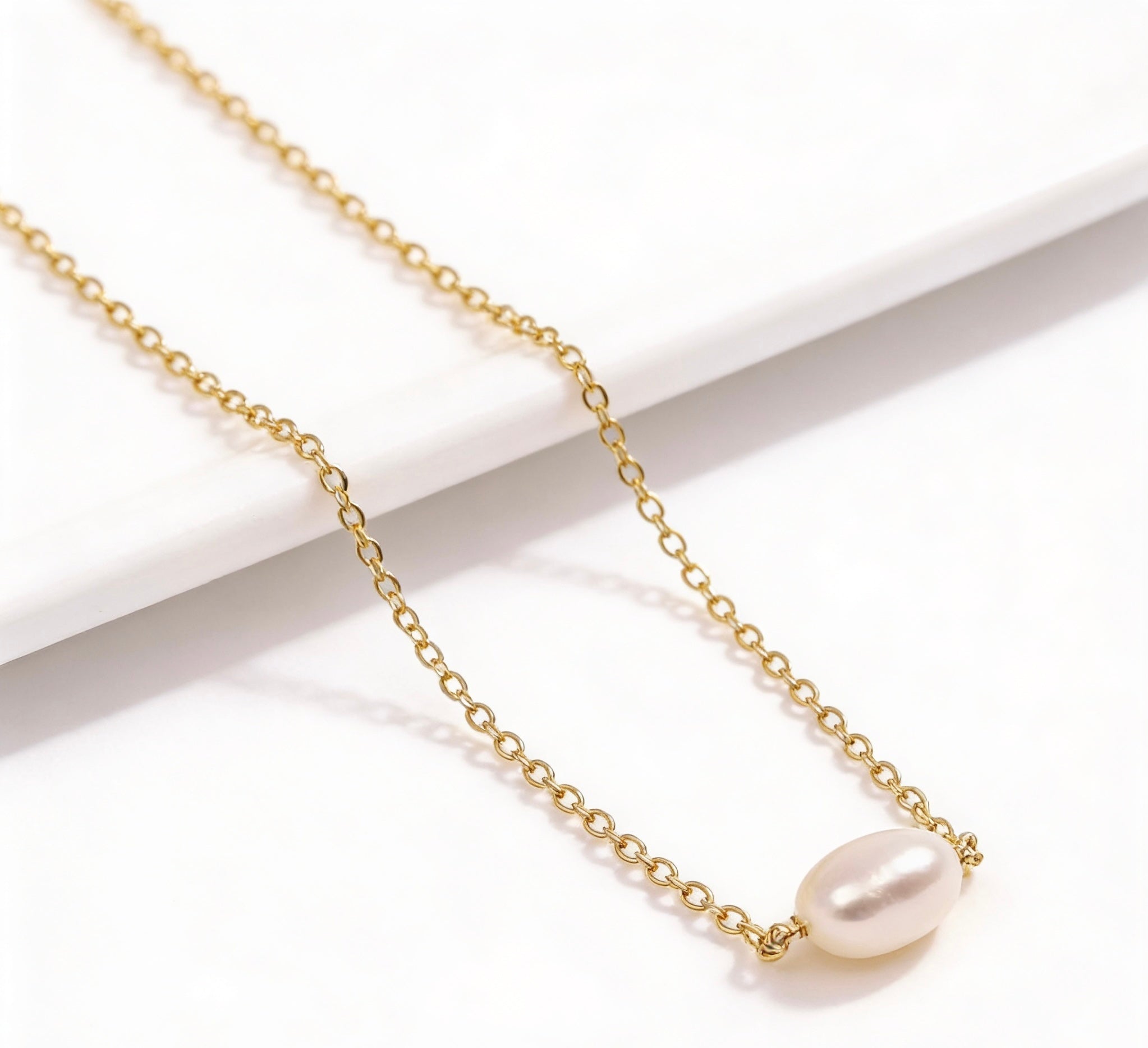 Aria Pearl Necklace — Minimalist Freshwater Pearl Gift Under $35 | Melbourne