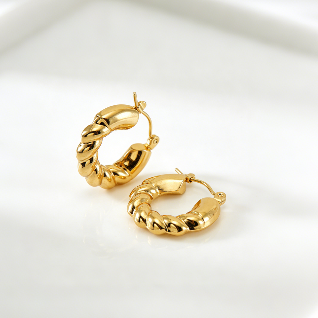 Maddie Gold plated huggies earrings