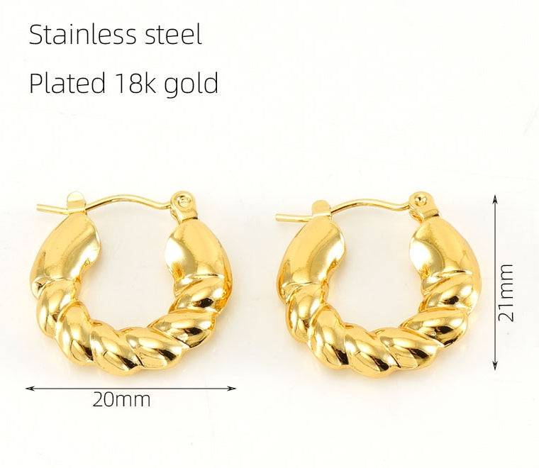 Maddie Gold plated huggies earrings