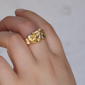Lava Ring Gold plated
