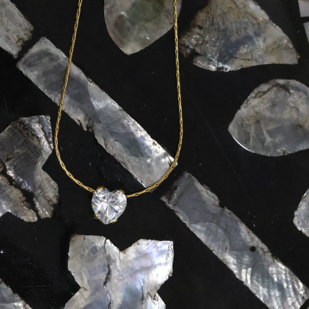 Sparkle Heart Gold Plated necklace