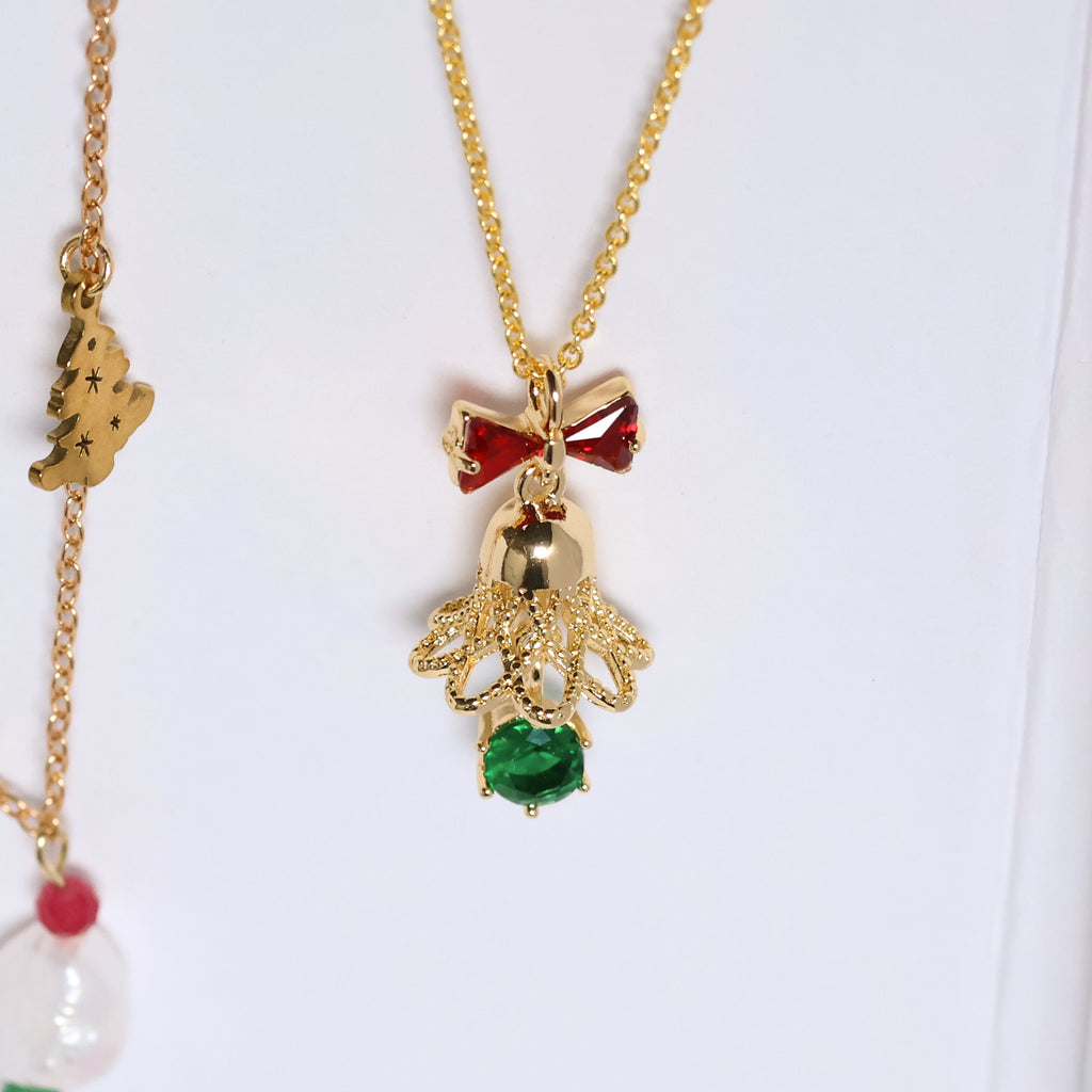 Jingle Bell Christmas Gold Plated Necklace