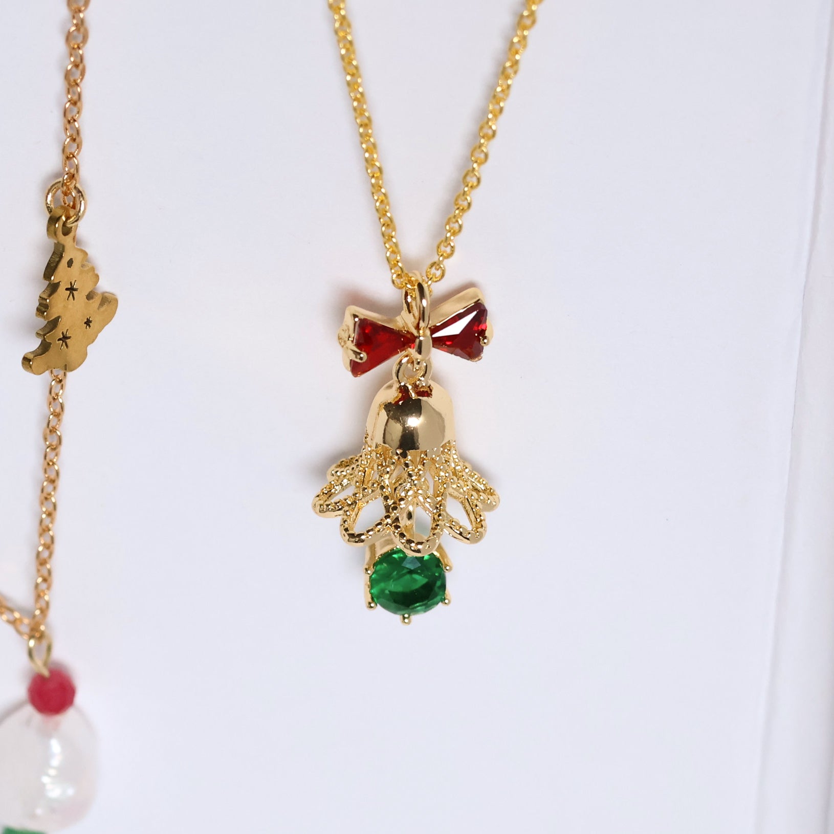 Jingle Bell Christmas Gold Plated Necklace