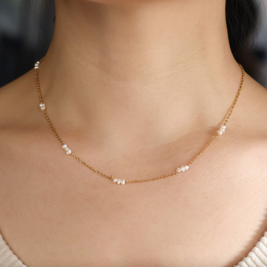 Joni Mini Pearl Necklace Handmade