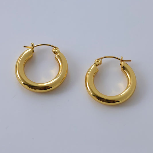 Kaylee gold plated hoop earrings
