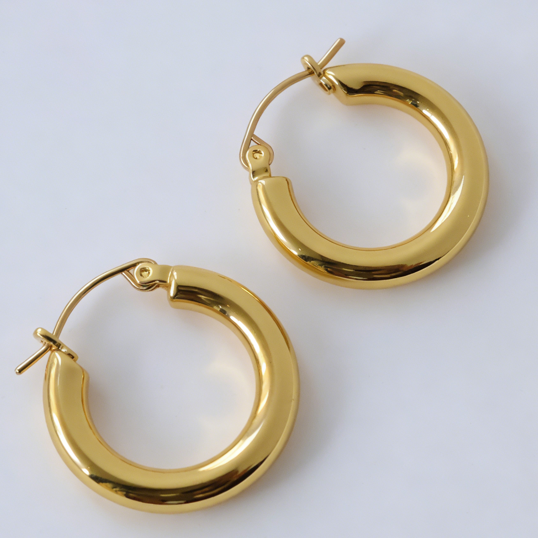 Kaylee Textured Hoops Gold Plated