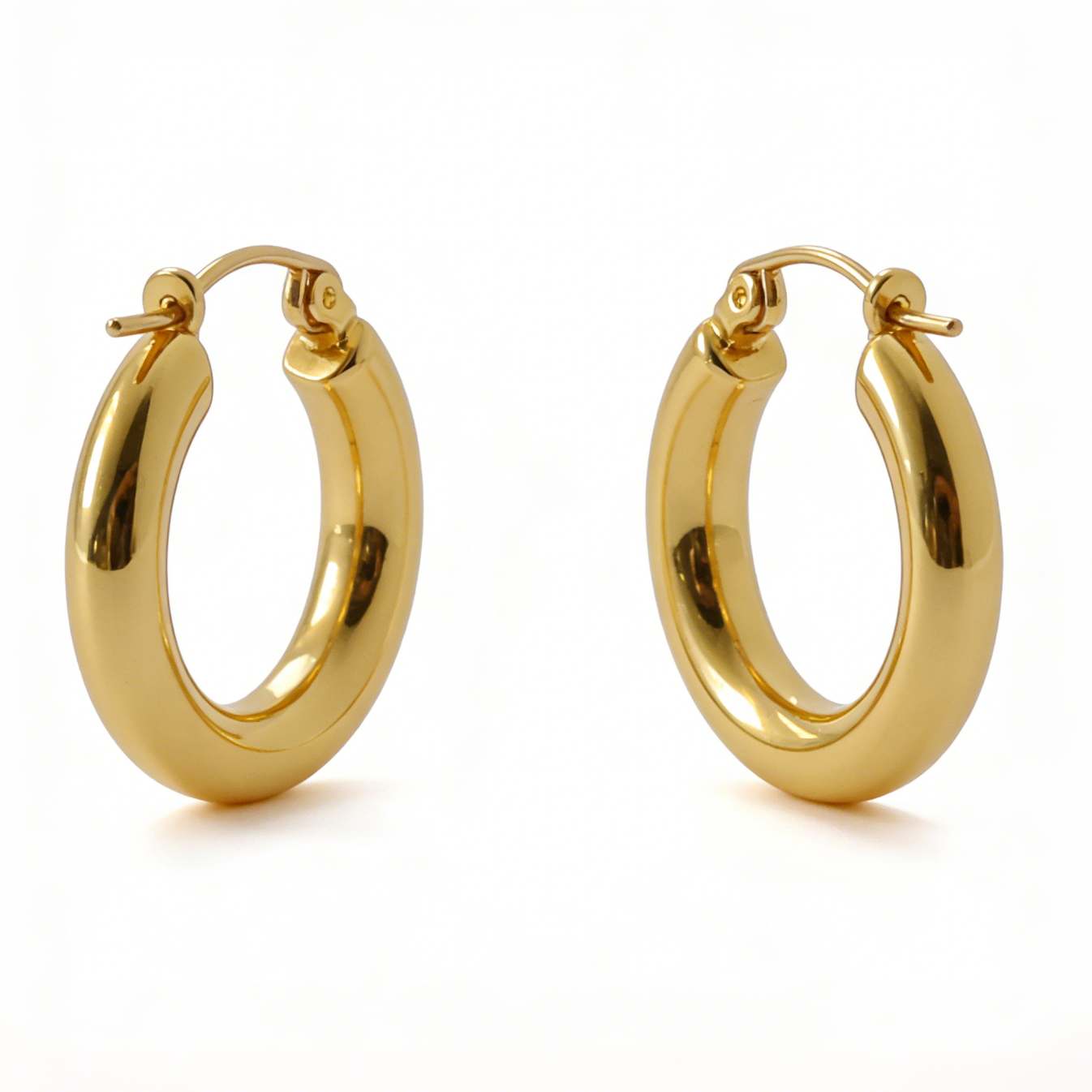 Kaylee Textured Hoops Gold Plated