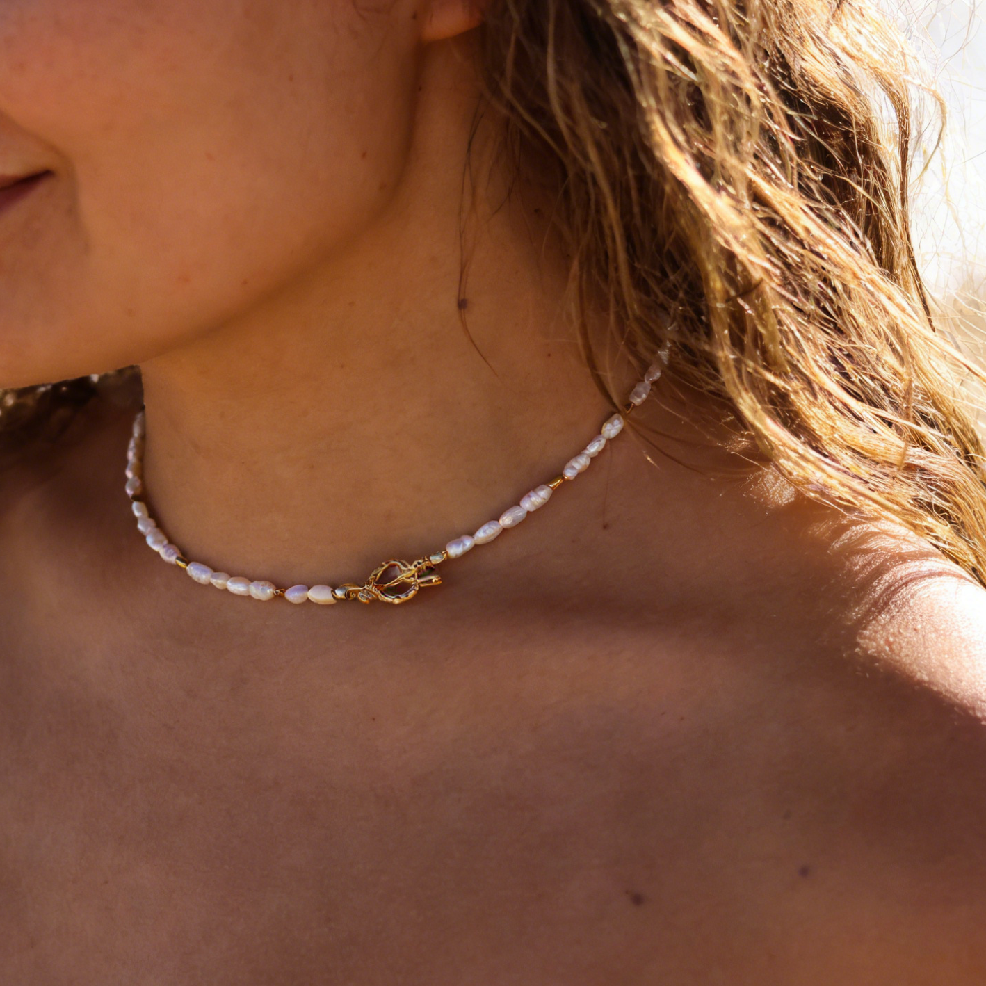 Freshwater Keshi Pearl Choker Necklace