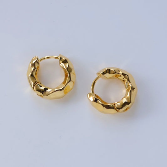 Lava gold plated hoop earrings
