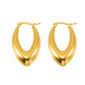 Lily Statement gold plated huggies earrings
