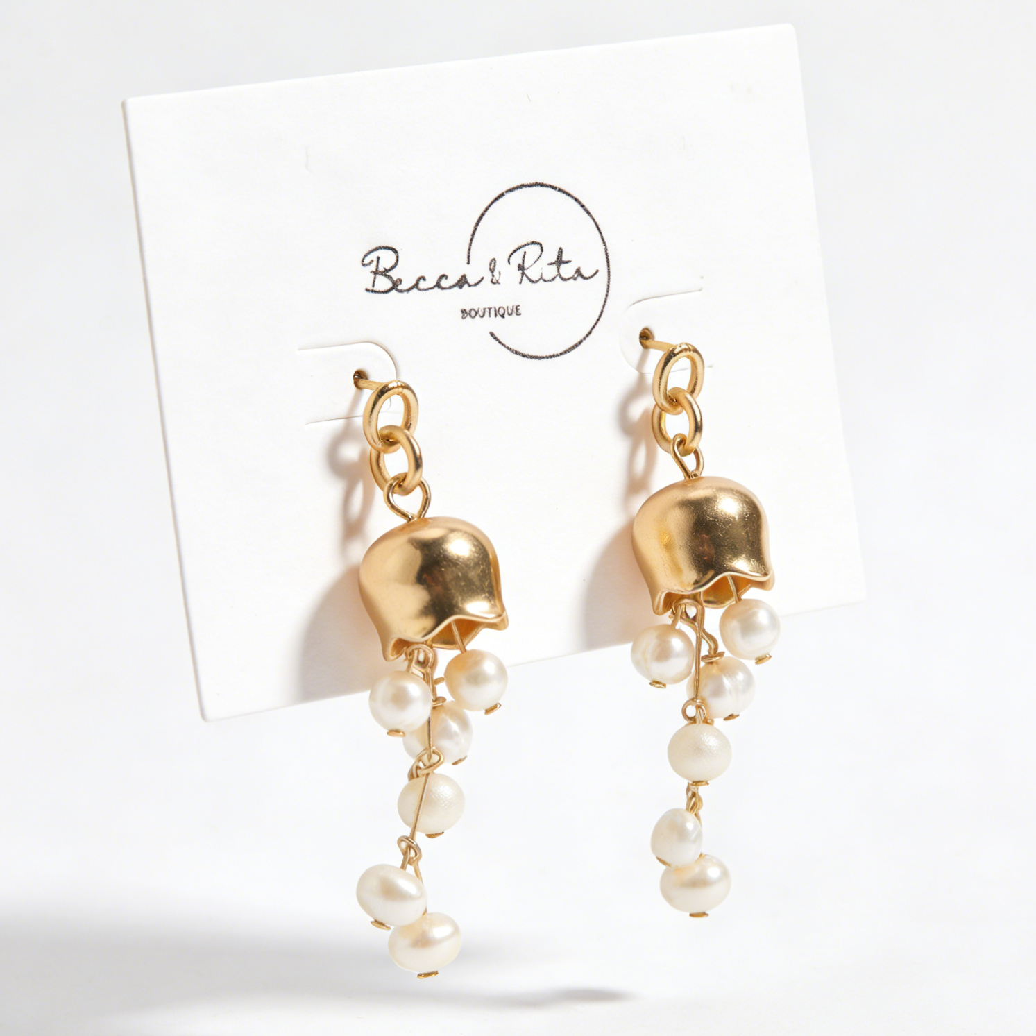 Lily of the Valley Cascading Pearl Earrings