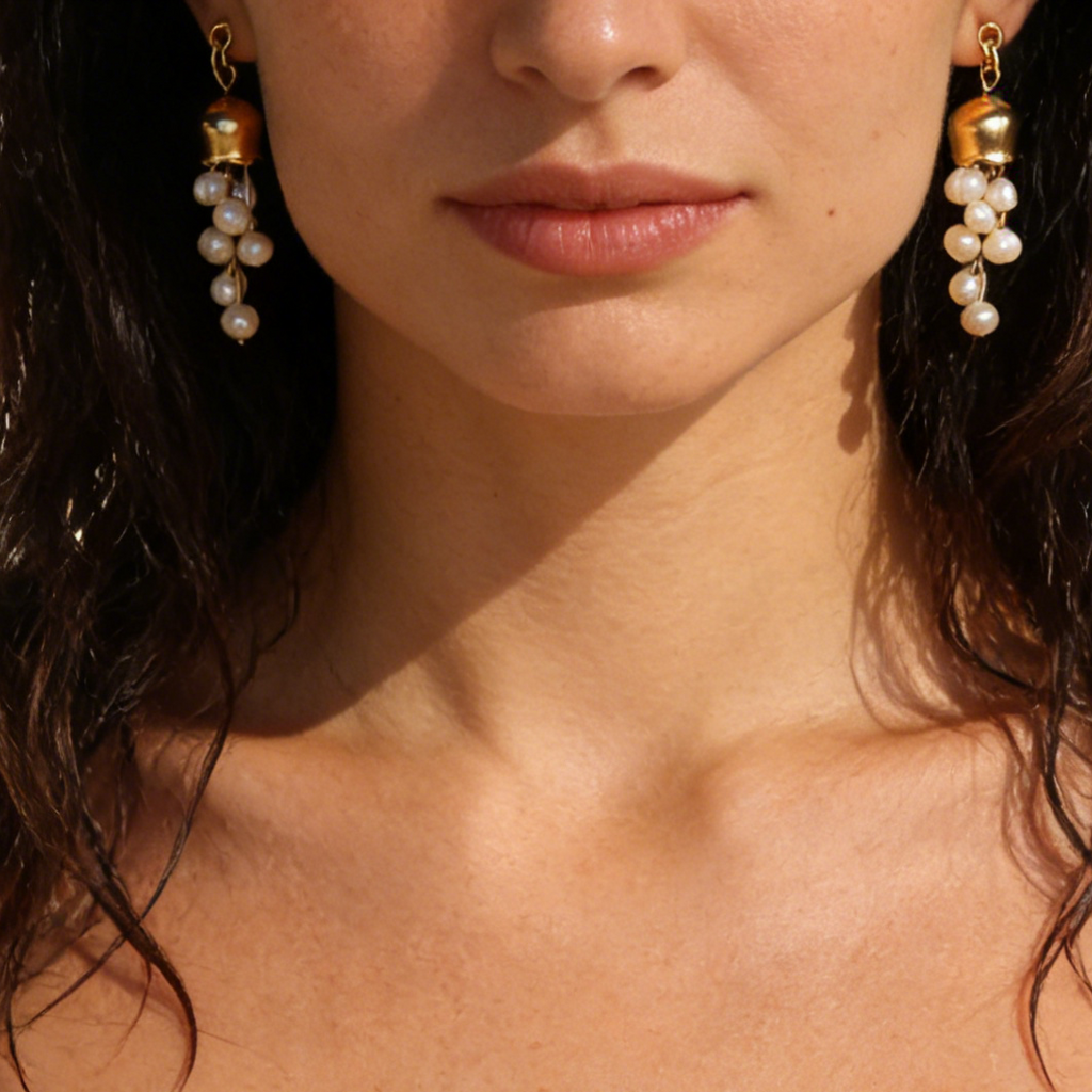 Lily of the Valley Cascading Pearl Earrings