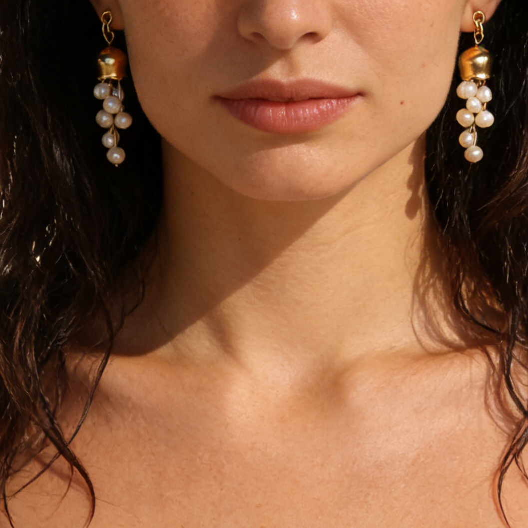 Lily of the Valley Cascading Pearl Earrings