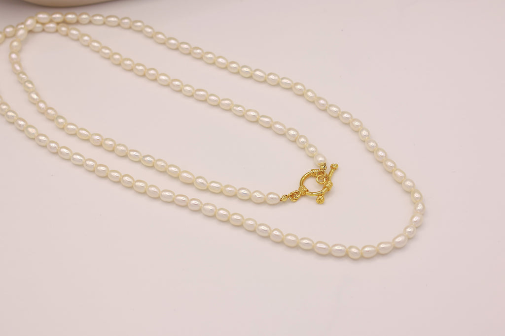 Beatrice natural pearl long necklace