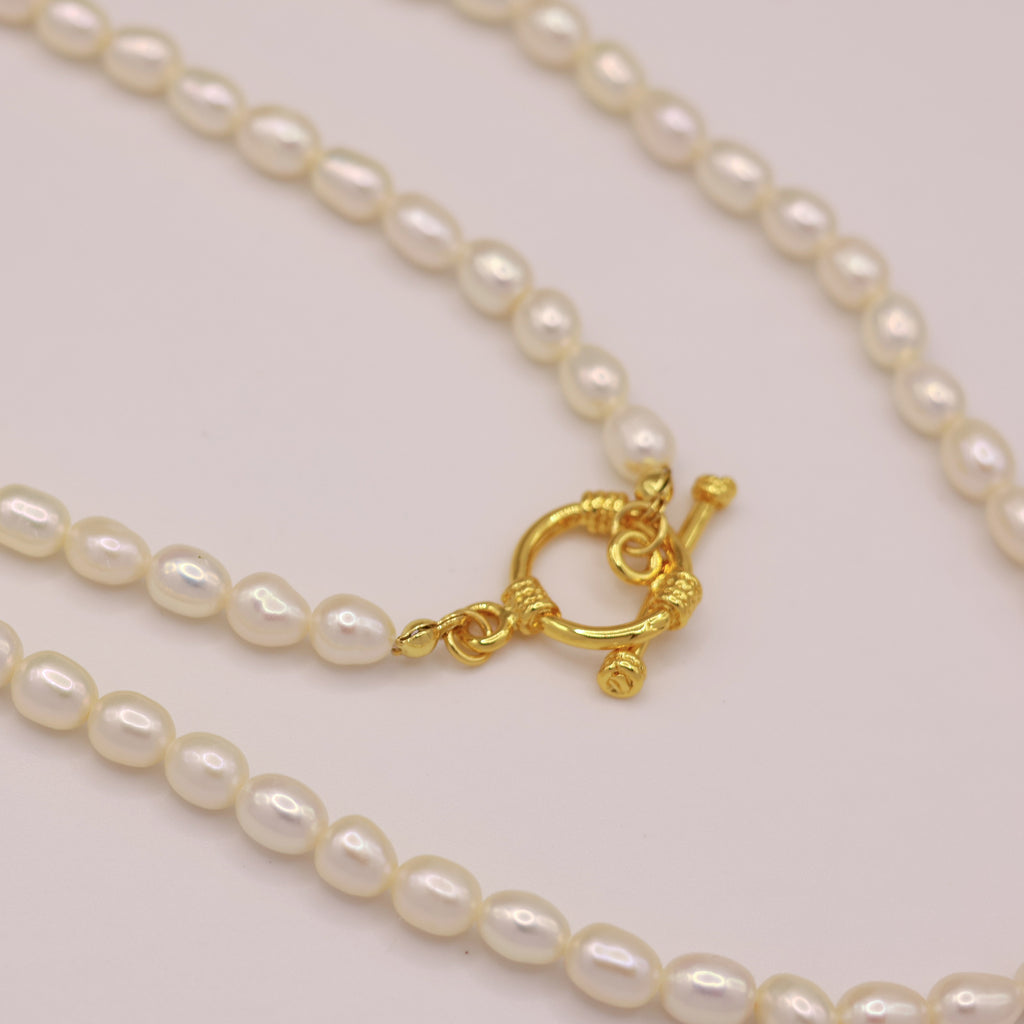 Beatrice natural pearl long necklace