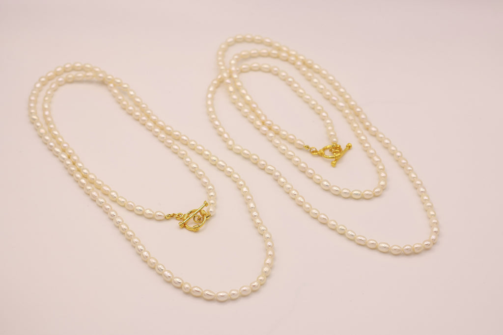 Beatrice natural pearl long necklace