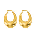 Lucy Statement gold plated huggies earrings