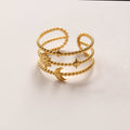 Lyra gold plated open ring
