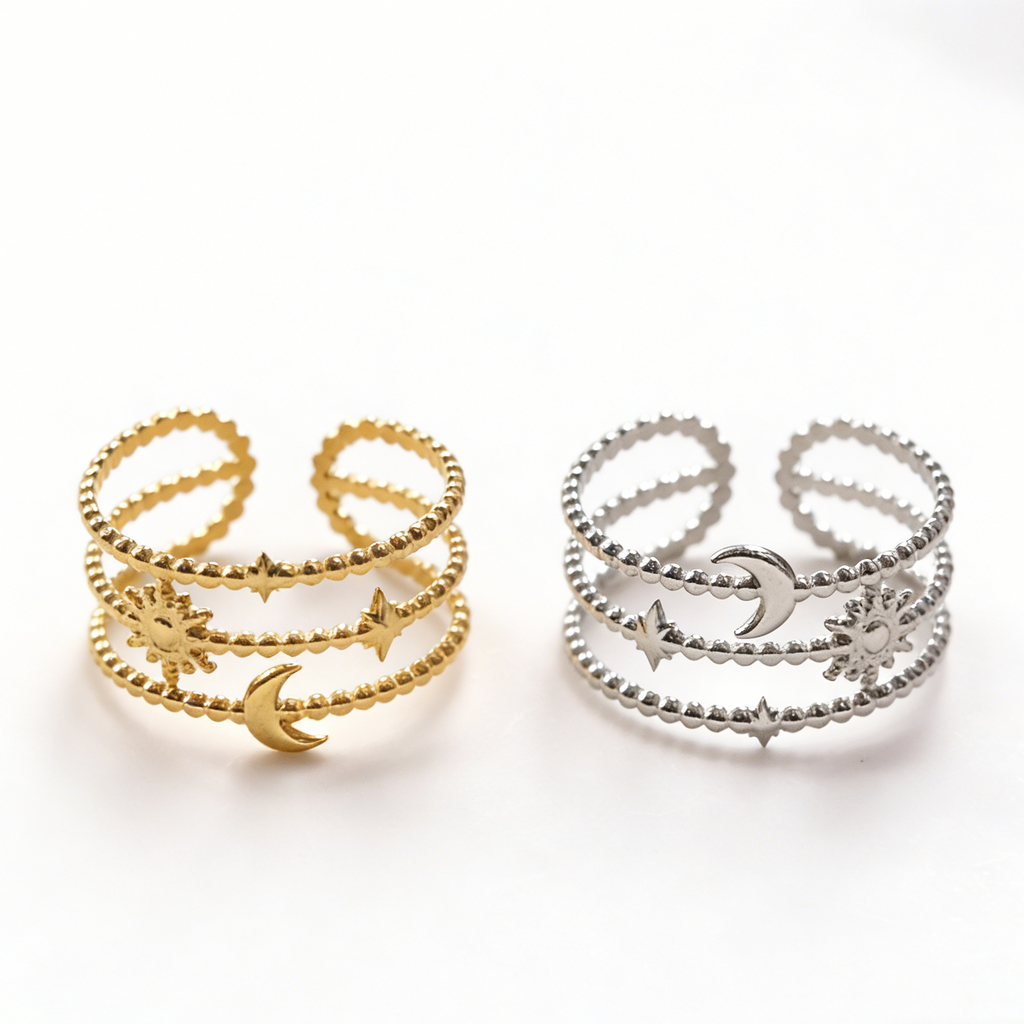 Lyra gold plated open ring