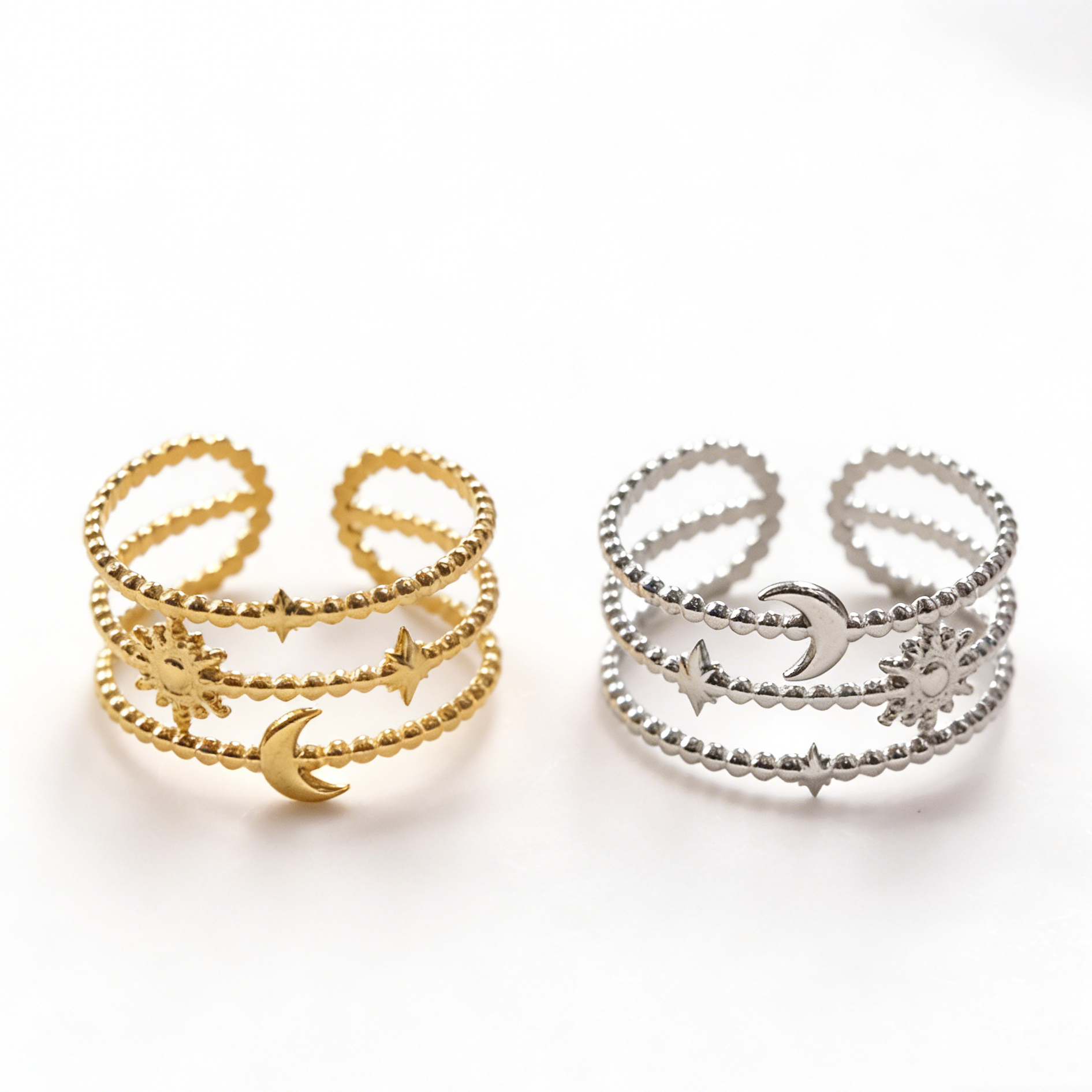 Lyra gold plated open ring