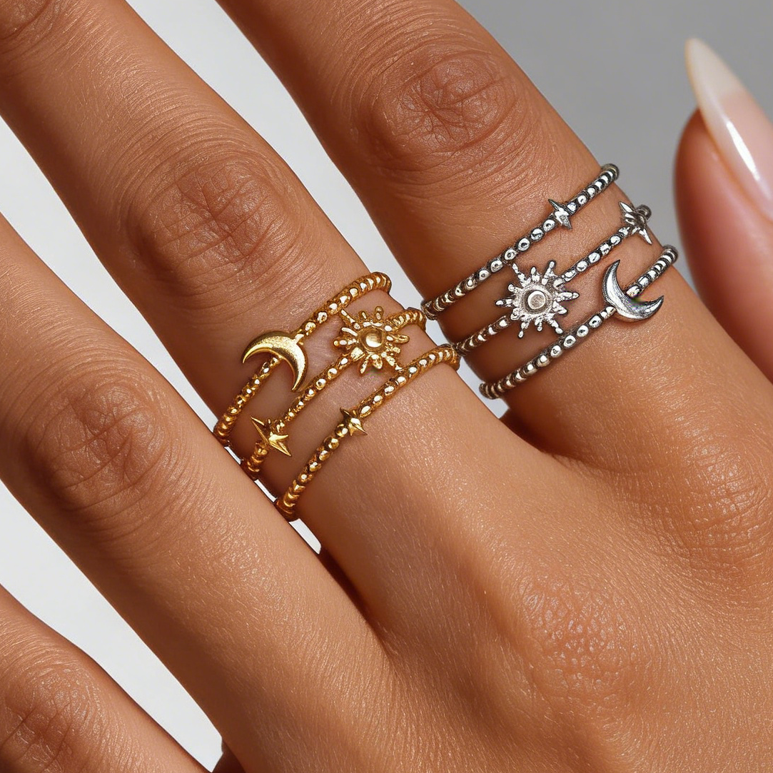 Lyra gold plated open ring