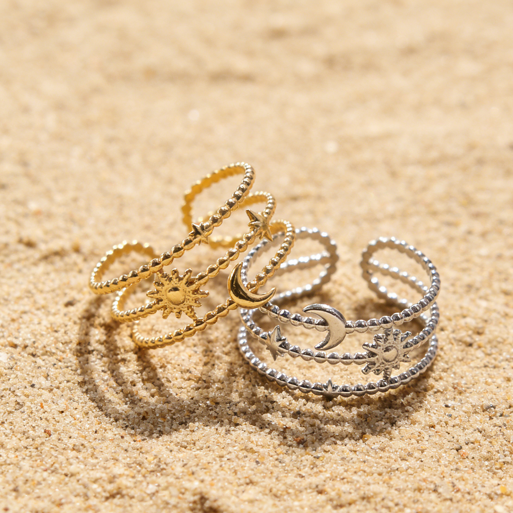 Lyra gold plated open ring