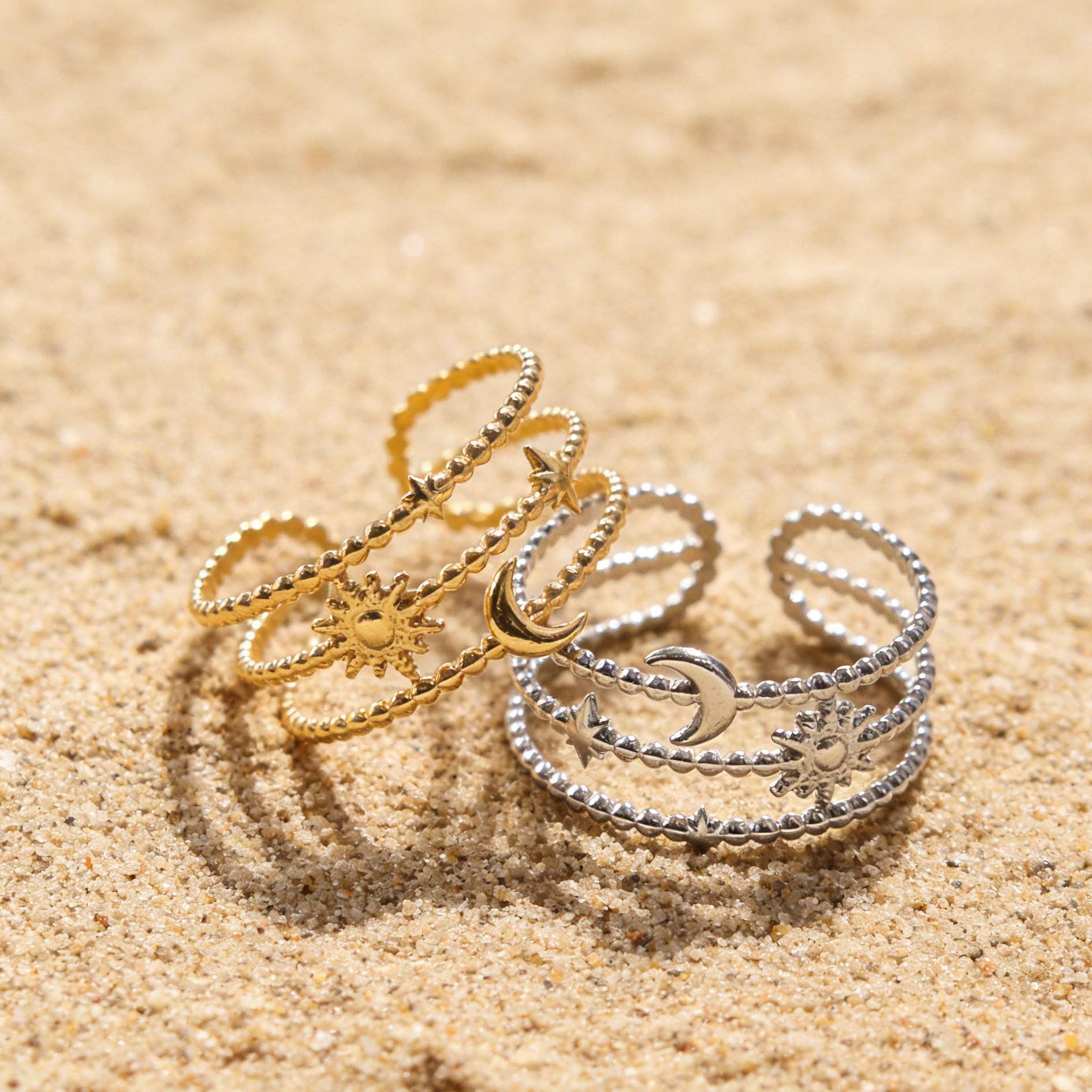 Lyra gold plated open ring