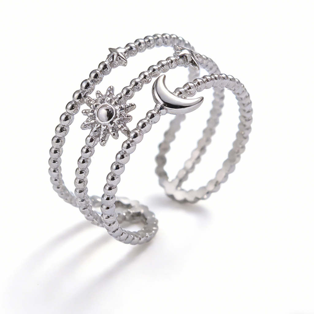 Lyra gold plated open ring
