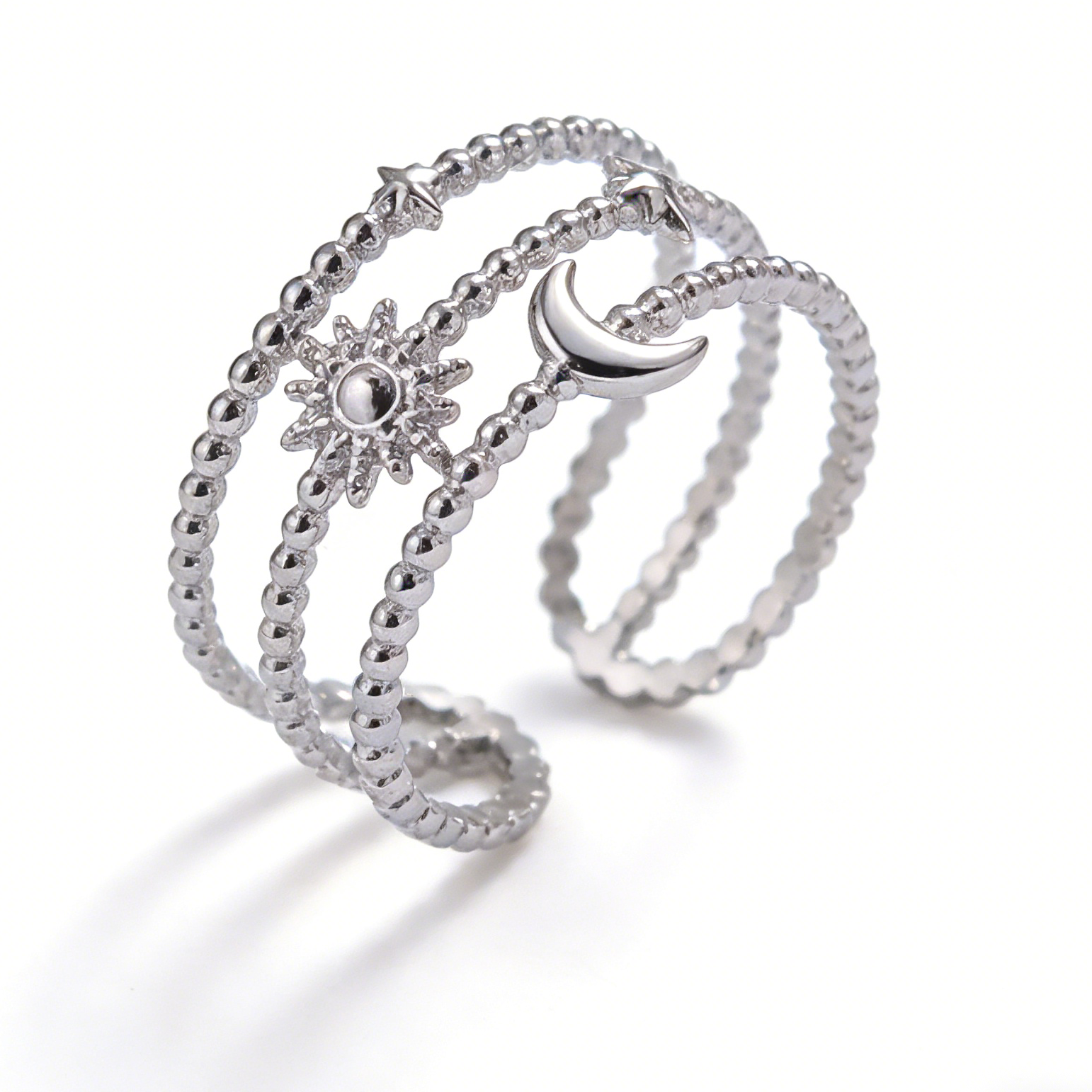 Lyra gold plated open ring