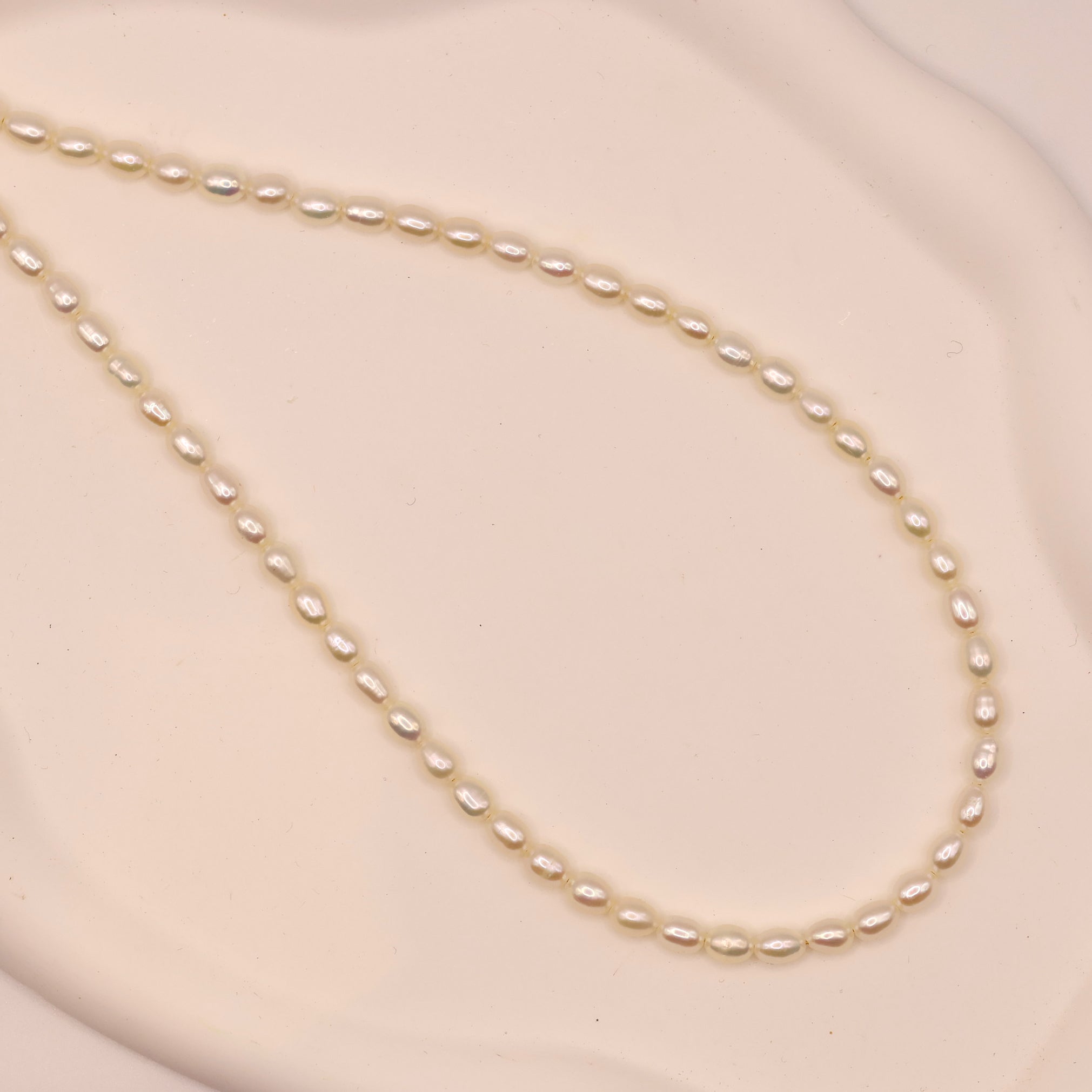 Anne classic rice pearl necklace