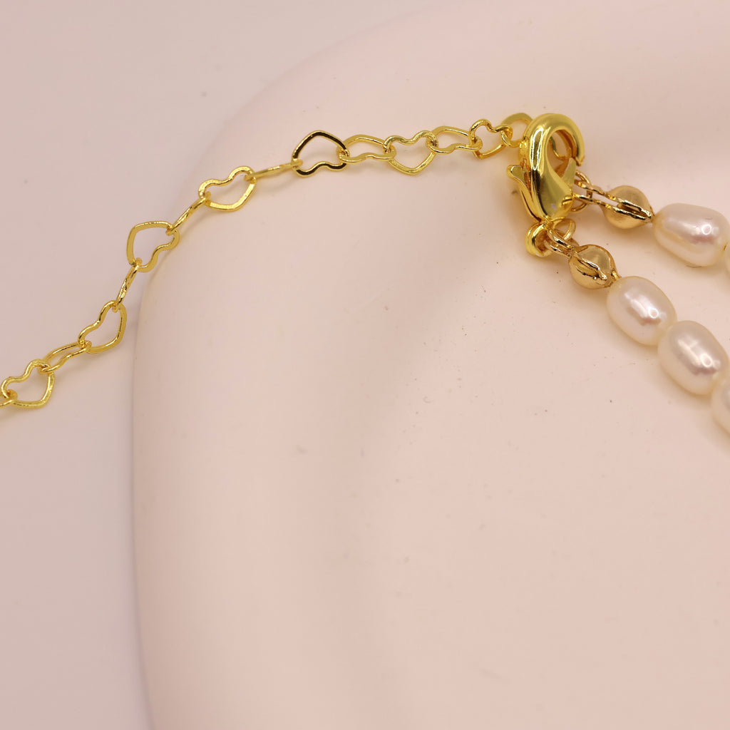 Anne classic rice pearl necklace