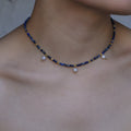Azure Whisper Necklace with lazurite and pearls