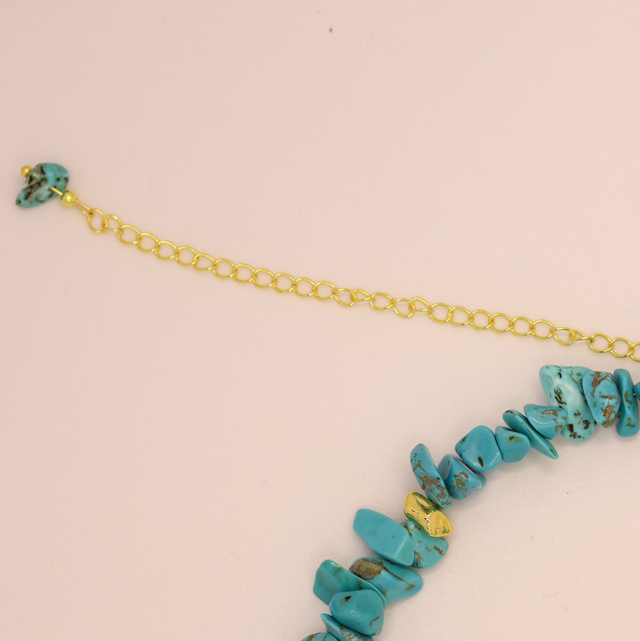 Callista Turquoise stone chip necklace handmade