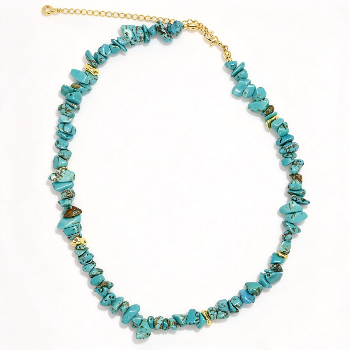 Callista Turquoise stone chip necklace handmade