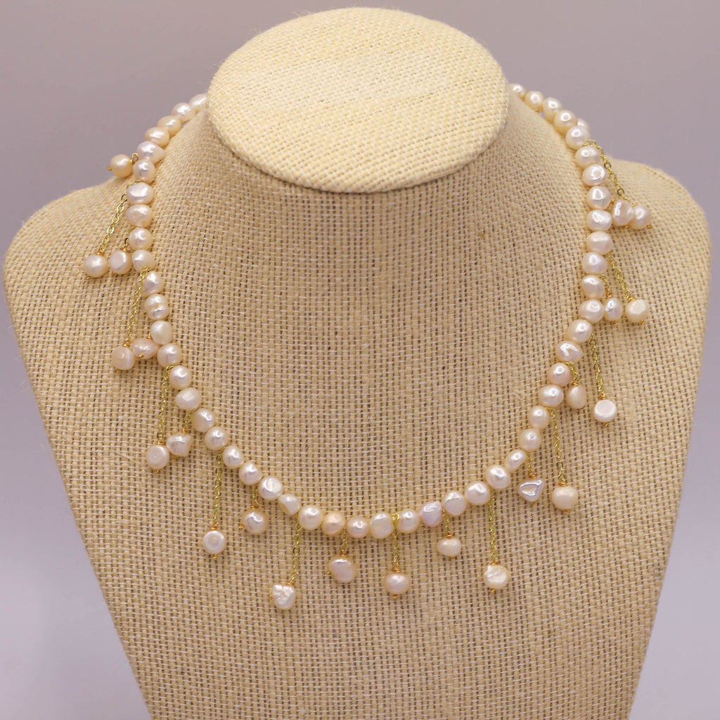 Elene Bridal Pearl Necklace Handmade for wedding prom