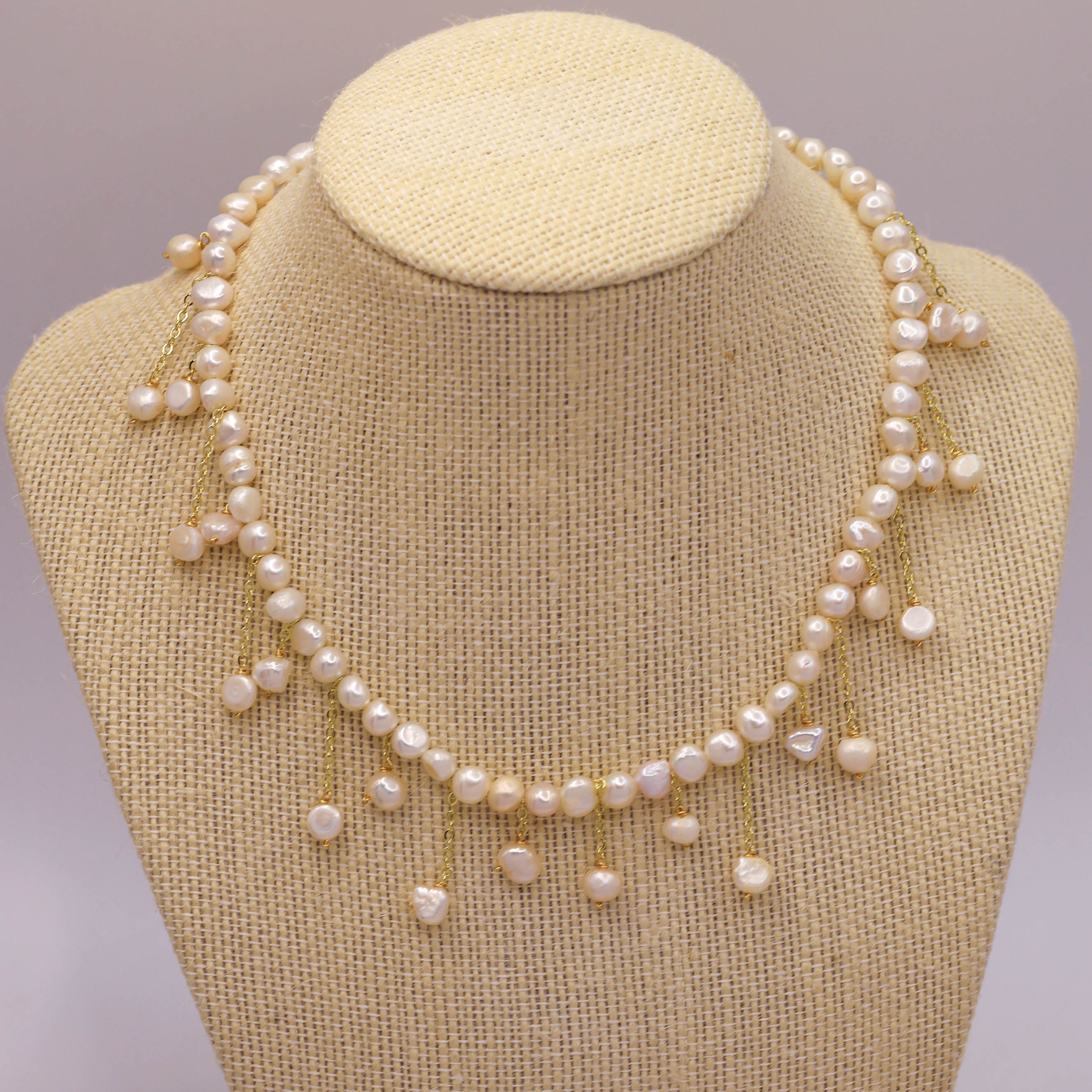 Elene Bridal Pearl Necklace Handmade for wedding prom