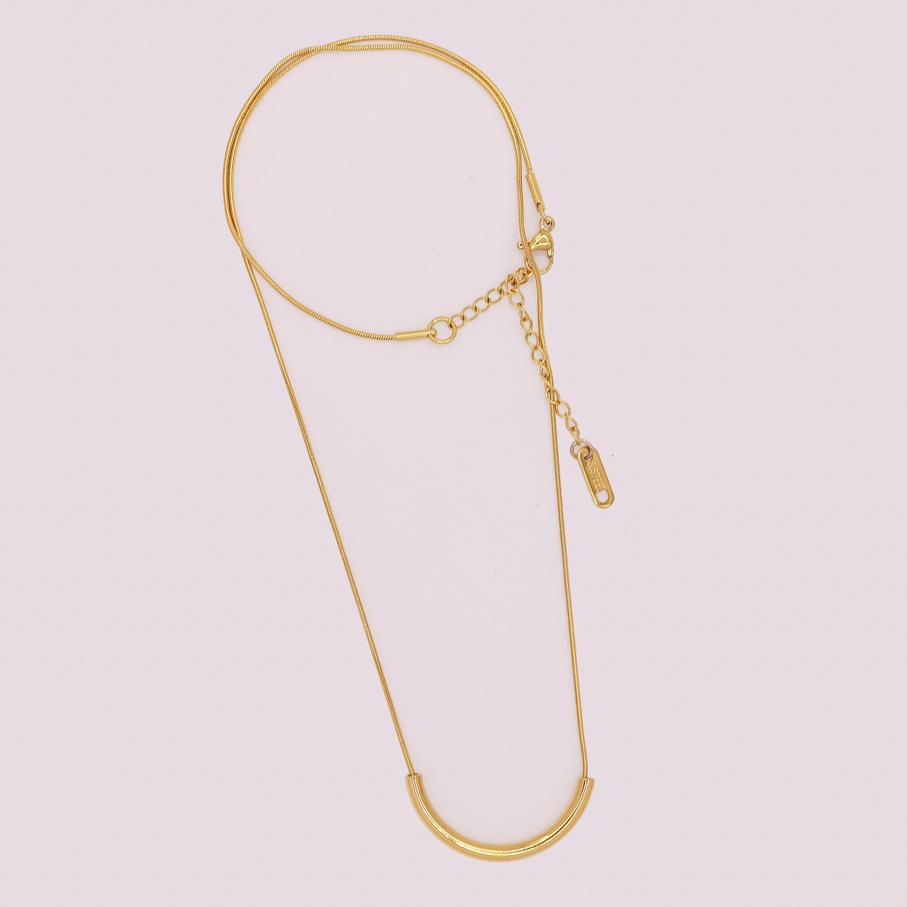 Gold plated smile necklace